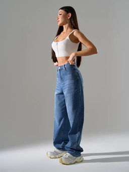 Джинсы багги мом