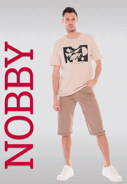 NOBBY, Мужские шорты. Джинсы, 011-288/2 (темно-бежевый)