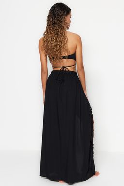 TRENDYOLMILLA Ekru Dokuma Puskullu Maxi Plaj Etegi TBESS21ET0133 фото 6