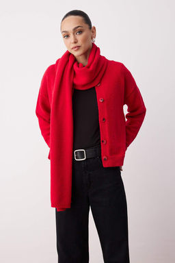 K?rm?z? Yumusak Dokulu Basic Triko H?rka TWOAW26HI00097