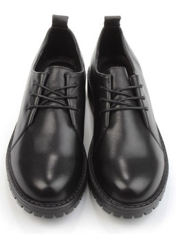 03-DYL76-1 BLACK Полуботинки женские (натуральная кожа)