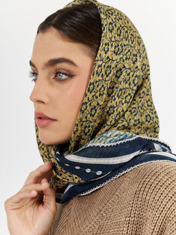 Большой, мягкий, тонкий и очень нежный двусторонний платок с рисунком - Tantino фото 9