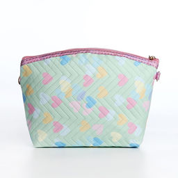 Сумка детская Сердца для девочки, на молнии, зелёная