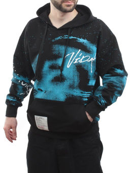 2626 BLACK/BLUE Толстовка мужская (75% хлопок, 20% полиэстер, 5% спандекс) - Fashion фото 4