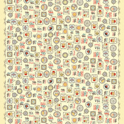 Скатерть 220х145см Чаепитие, длина стола до 180см, на 8-10 персон, рогожка (хлопок 100%) 171г/м2, упаковка классическая, пакет ПВХ 28х41см, Домашняя мода (Россия)  фото 2