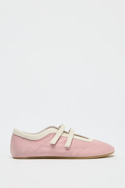 SATIN EFFECT TOPSTITCHED BALLERINAS - Zara фото 4