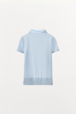 HIGH NECK TOP WITH POLYAMIDE - Zara фото 6