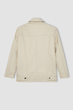 Водоотталкивающая куртка с воротником для девочек, пальто - Defacto фото 10