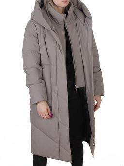 8836 GRAY Пальто зимнее женское (150 гр. холлофайбер)
