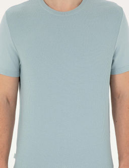 A__k Mavi Slim Fit Bisiklet Yaka Triko Ti__rt - Pierre cardin фото 6