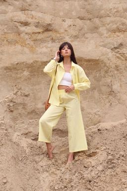 7010 Костюм летний с кюлотами лимонный - Martichelli фото 16
