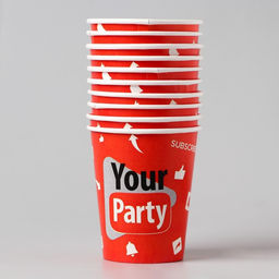 Цена за 10 шт. Стакан бумажный Your party, 250 мл, однослойный - Страна карнавалия фото 3