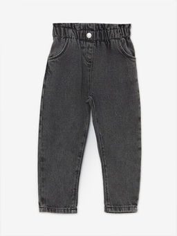 Beli Lastikli Basic K?z Bebek Jean Pantolon