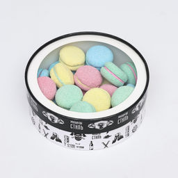 Коробка для макарун тубус с окном «Мужской стиль», 21×21×7 см