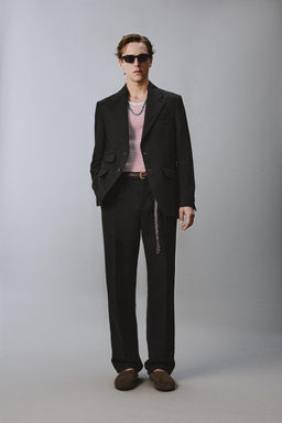 BLAZER TRAJE TWILL 100% LINO AARON LEVINE X ZARA / Negro