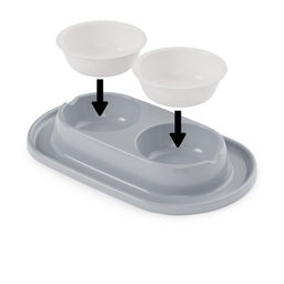 Миска для животных 0,3л двойная на подставке М8495 М8496 - Альтернатива фото 5