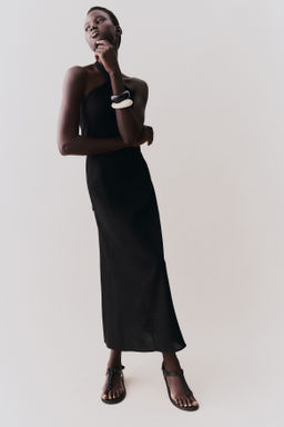Vestido halter en mezcla de lino - H&m фото 5