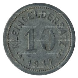 Монета 10 пфеннигов 1917 года Германия  Нотгельд (Айслебен)