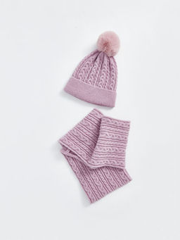 Ponpon Detayl? K?z ?ocuk Atk? ve Bere