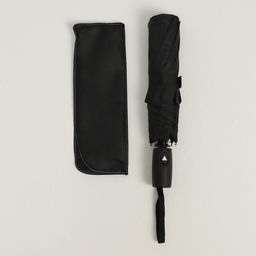 Зонт полуавтоматический Однотонный, 3 сложения, 8 спиц, R = 49 см, цвет чёрный - Simaland фото 5
