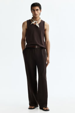 Pantal?n en mezcla de lino Loose Fit - H&m фото 5
