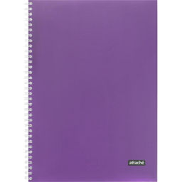 Бизнес-тетрадь А4 96л Attache Metallic Фиолет клетка, греб, картон, фольга