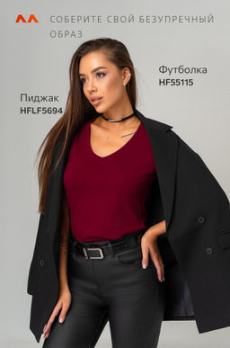 Женская футболка с V образным вырезом Happyfox