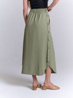 Льняная юбка на резинке лен с вискозой