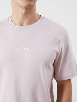 Bisiklet Yaka Bask?l? Erkek Ti??rt