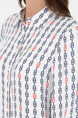 Женская кремовая рубашка с длинным рукавом Неожиданная скидка в корзине - U.s. polo assn фото 7