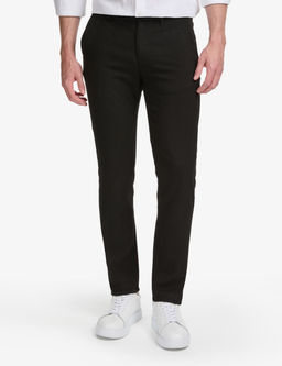 Siyah Slim Fit Kanvas Pantolon