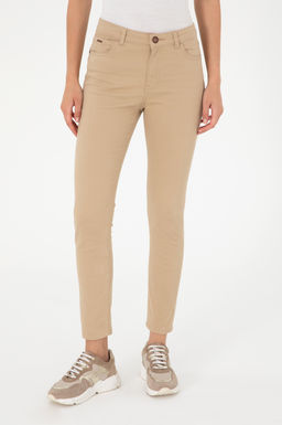 Женские брюки песочного цвета из парусины Неожиданная скидка в корзине - U.s. polo assn фото 2