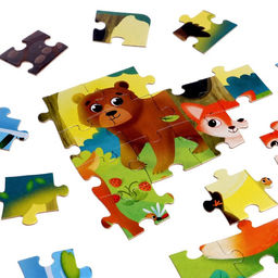 Пазл с фонариком На лесной опушке, 63 детали - Puzzle time фото 7