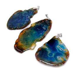 Подвеска из камня Синий агат восстановление энергетического баланса и очищение биополя от 6 до 8см