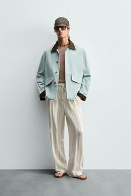CONTRAST COLLAR JACKET