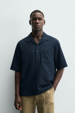 COTTON/LINEN POLO SHIRT