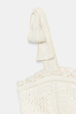 TOP ROM?NTICO PUNTO LAZOS / Crudo / Beige - Zara фото 7
