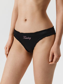 Infinity / Трусы женские в наборе из 5 шт. Selia черный с бежевым - Infinity Lingerie фото 3