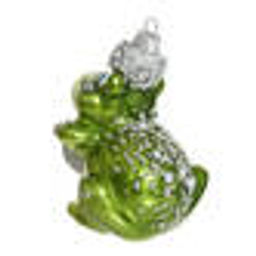 Лягушка в серебряной короне (стекло) 7,5х7х11 см