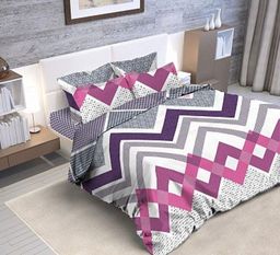 Постельное белье - Бязь Люкс Зигзаг розовый 1,5-спальный - Luteks фото 2