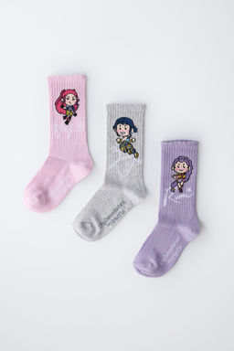 3-PACK OF KPOP DEMON HUNTERS NETFLIX  MID-CALF SOCKS - Zara фото 4