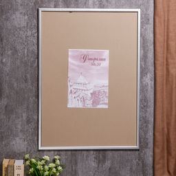 Фоторамка для фото 50×70 см Samoa, сосна, (пластиковый экран), серебро