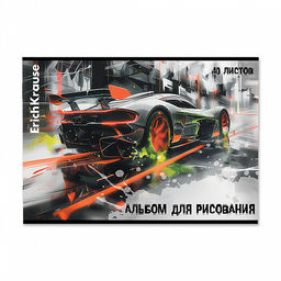 Цена за 5 шт. Альбом для рисования на скобе ErichKrause Adrenaline Speed, А4, 40 листов_MIX-PACK фото 2