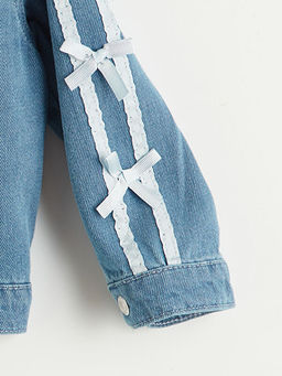 Fiyonk Detayl? K?z ?ocuk Jean Ceket