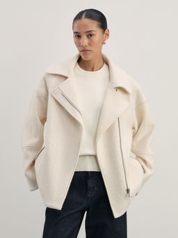 Полупальто-косуха из шерстяной ткани / Zarina