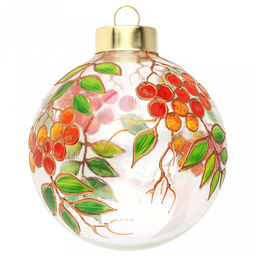 Елочная игрушка шар стеклянная д9,5см, люстр, ручная художественная роспись, подарочная упаковка (Россия) - Домашняя мода фото 4