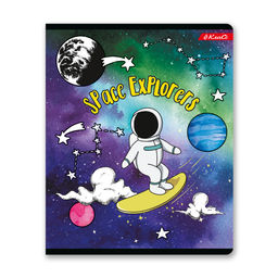Светоч 48ТСК5_1_3_2 Тетрадь ученическая общая, A5 48 л. на скобе 65 г/кв.м , белизна 100 % 10 шт. линия 000321 Космос  фото 6