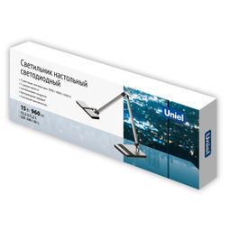ULM-D110 15W/3000-6500K/DIM SILVER Светильник настольный светодиодный с беспроводной зарядкой телефонов. Сенсорный выключатель. Диммер. Серебристый. TM Uniel - Volpe фото 12