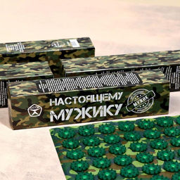 Аппликатор Кузнецова - Настоящему мужику, 70 колючек, плёнка, 23?32 см, зелёный