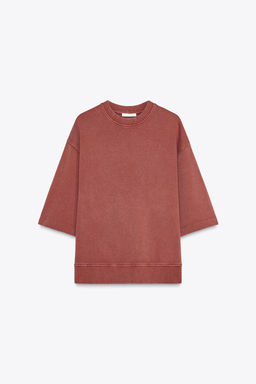 FADED-EFFECT OVERSIZE SWEATSHIRT - Zara фото 21